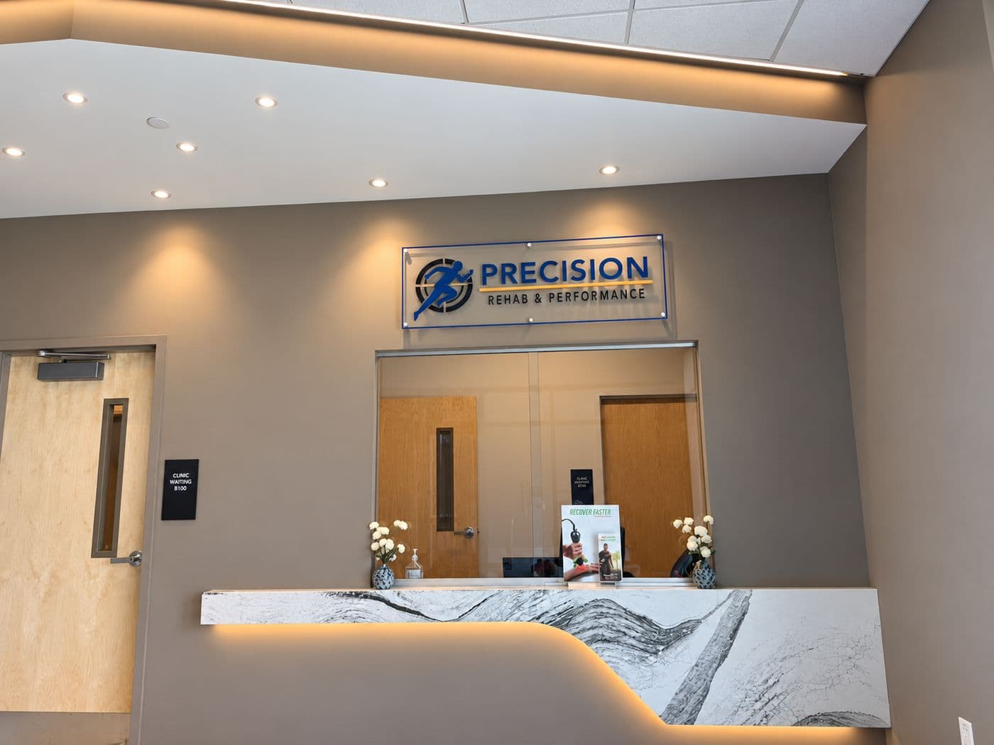 The reception desk